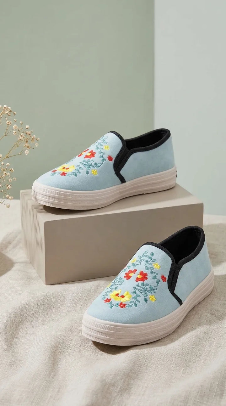 Sky Blue Sneaker For Women WN6228