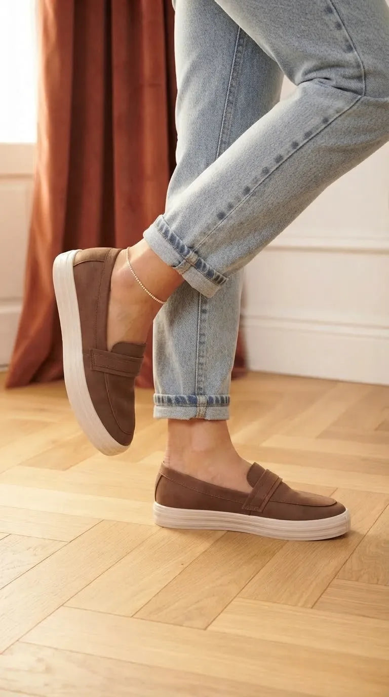 Coffee Sneaker For Ladies WN6234
