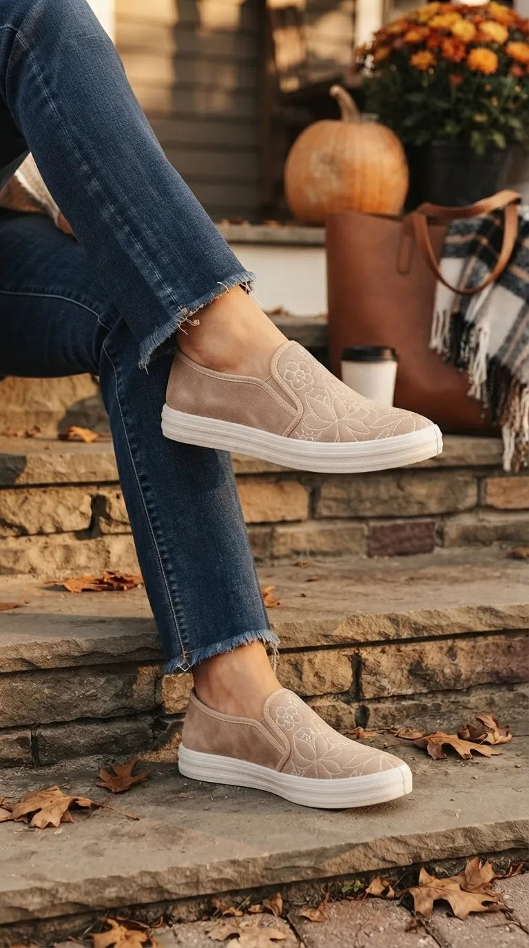 Beige Sneaker For Women WN6235