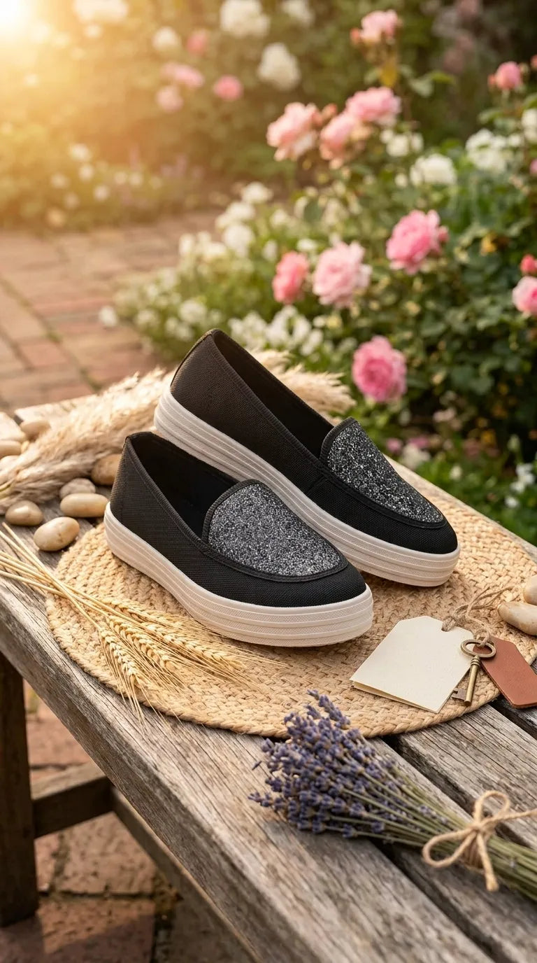Black Casual Sneaker For Ladies WN6236