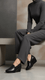 Black Court Shoes For Ladies WN7510