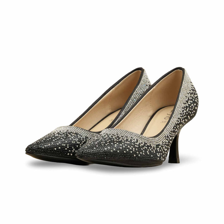 Black Court Shoes For Ladies WN7543
