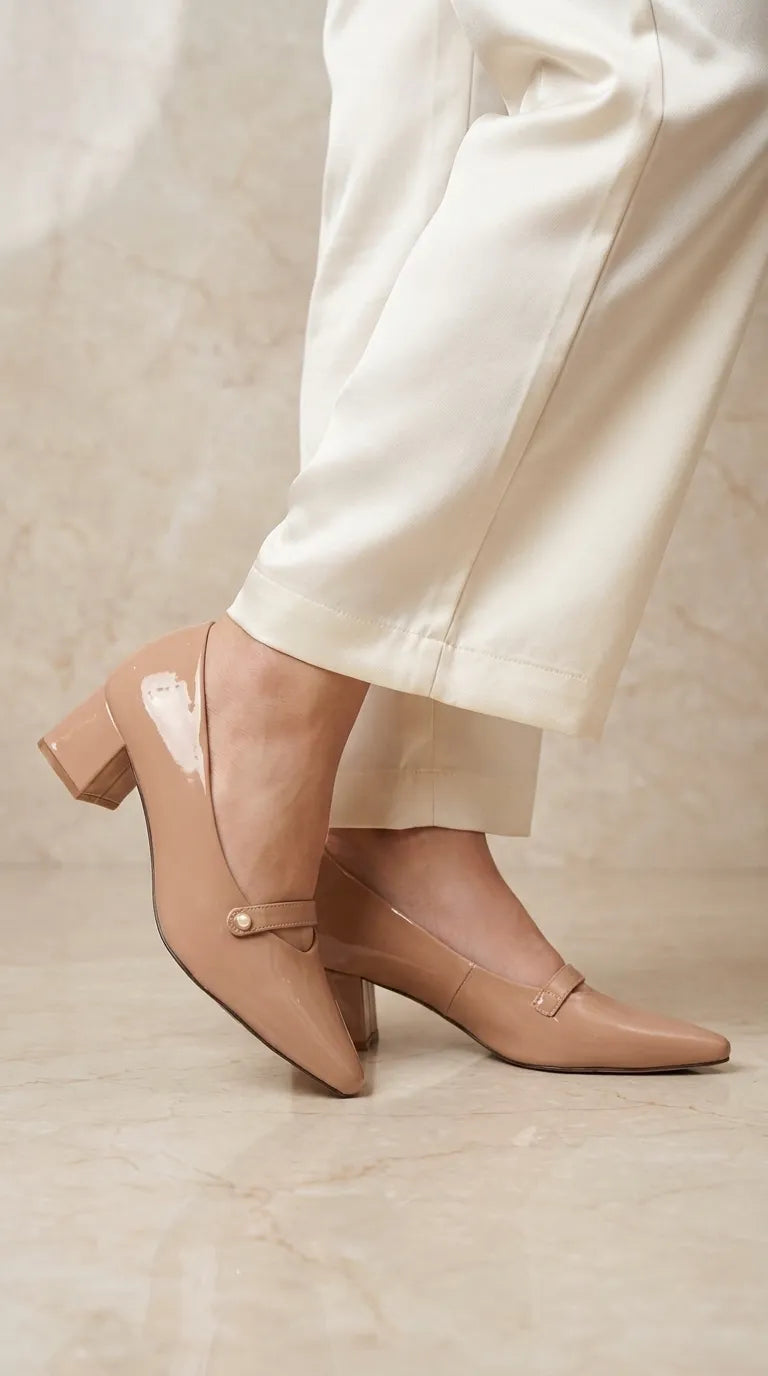 Beige Court Shoes For Women WN7551