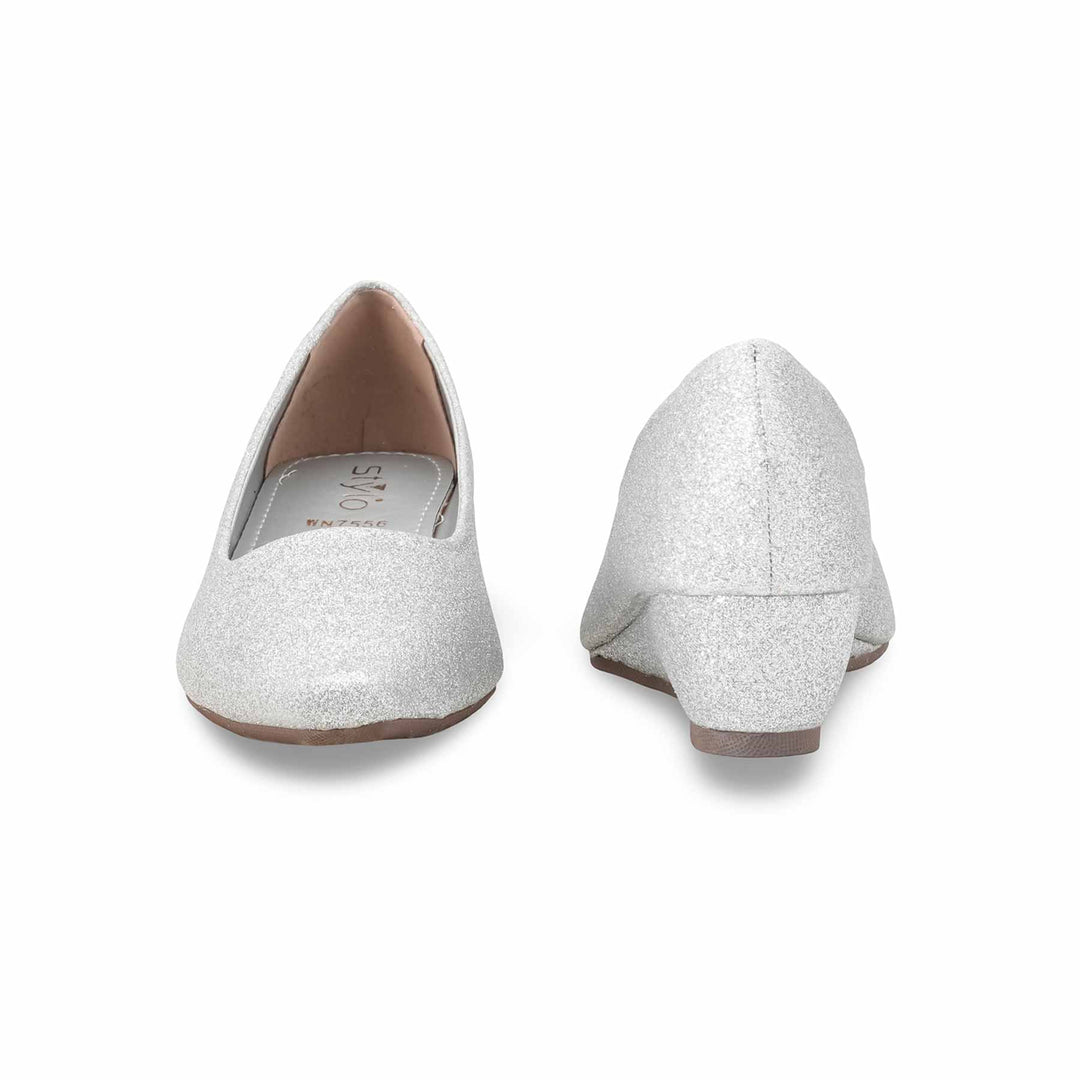 Silver Court Shoes For Women WN7556