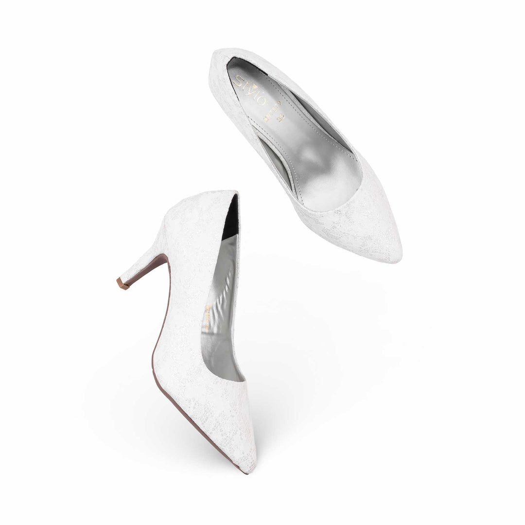Silver Court Shoes For Women WN7579