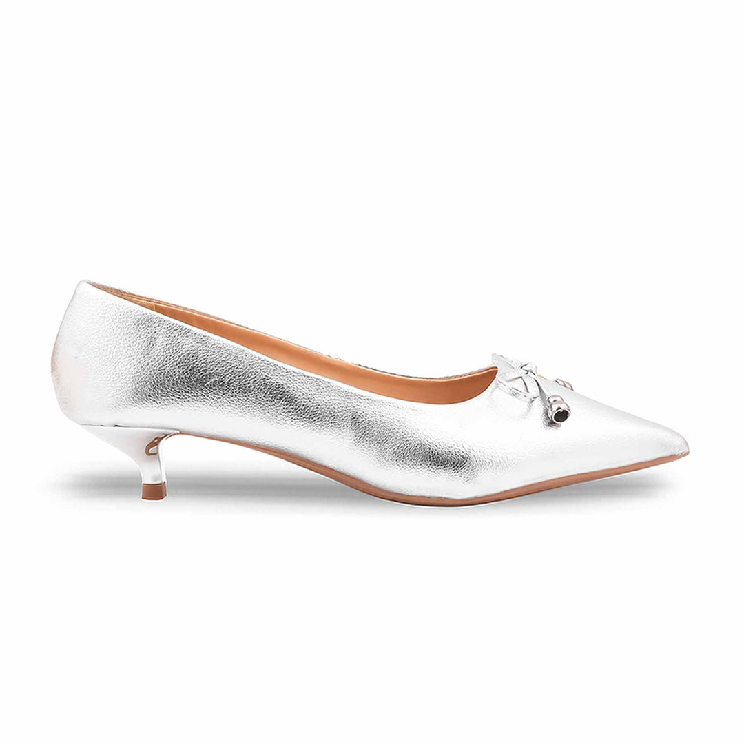Silver Court Shoes For Women WN7591
