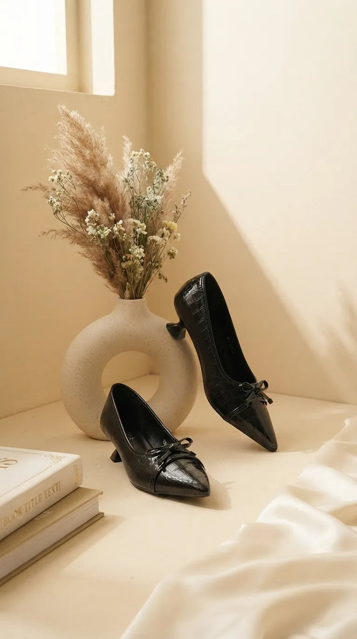 Black Court Shoes For Women WN7602