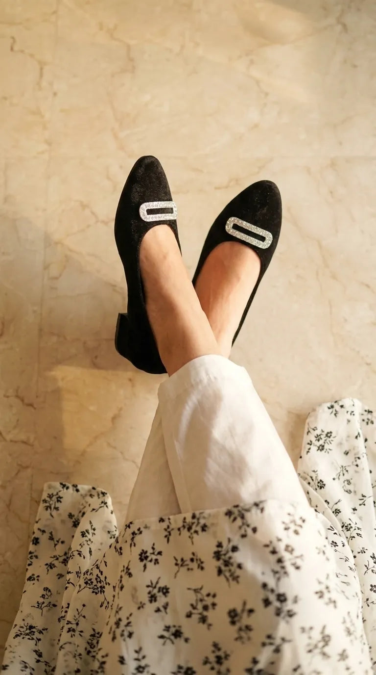 Black Court Shoes For Women WN7605