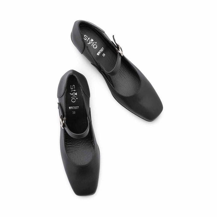 Black Court Shoes For Ladies WN7607