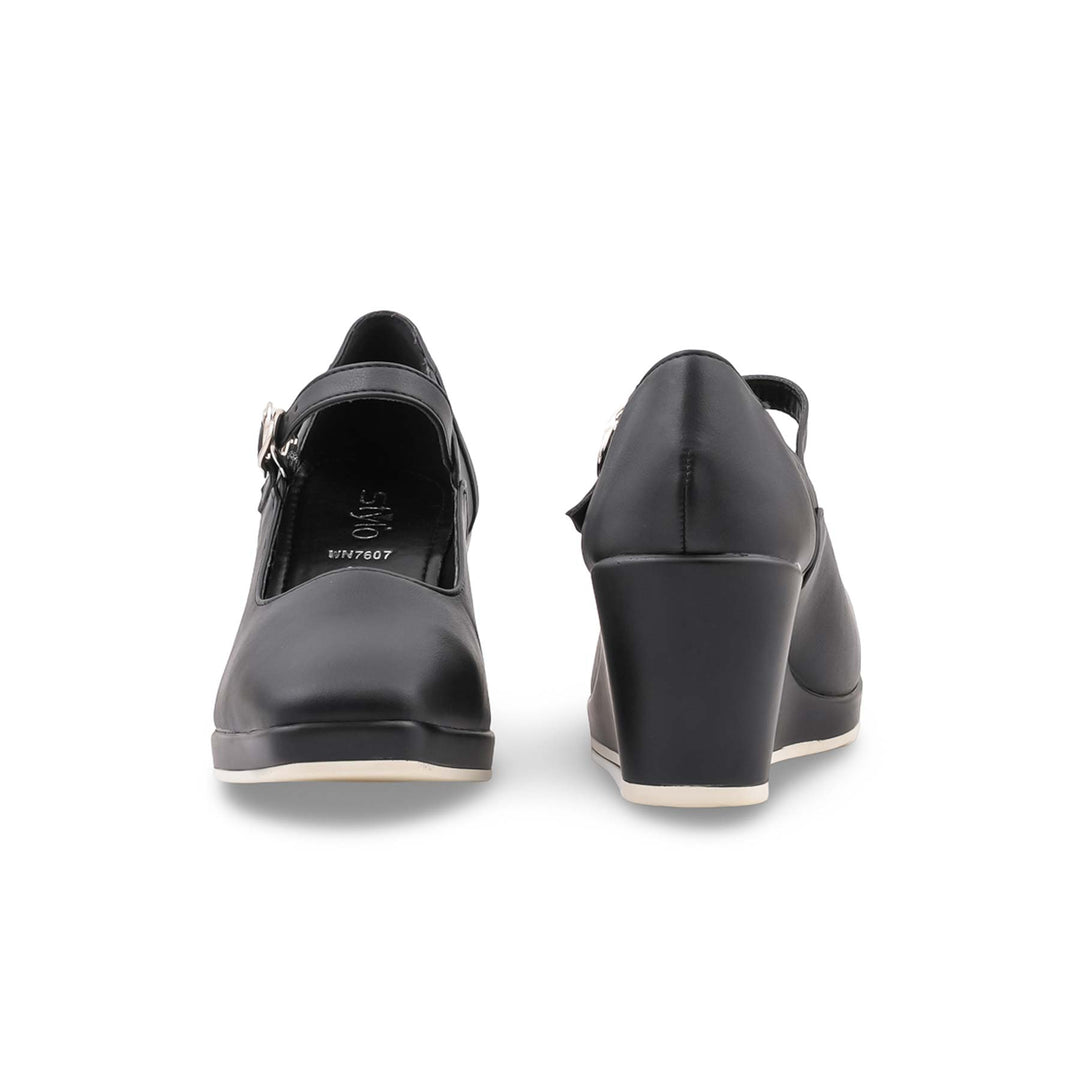 Black Court Shoes For Ladies WN7607