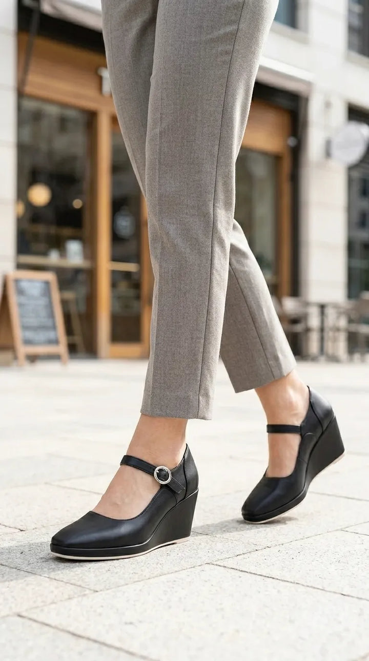 Black Court Shoes For Ladies WN7607