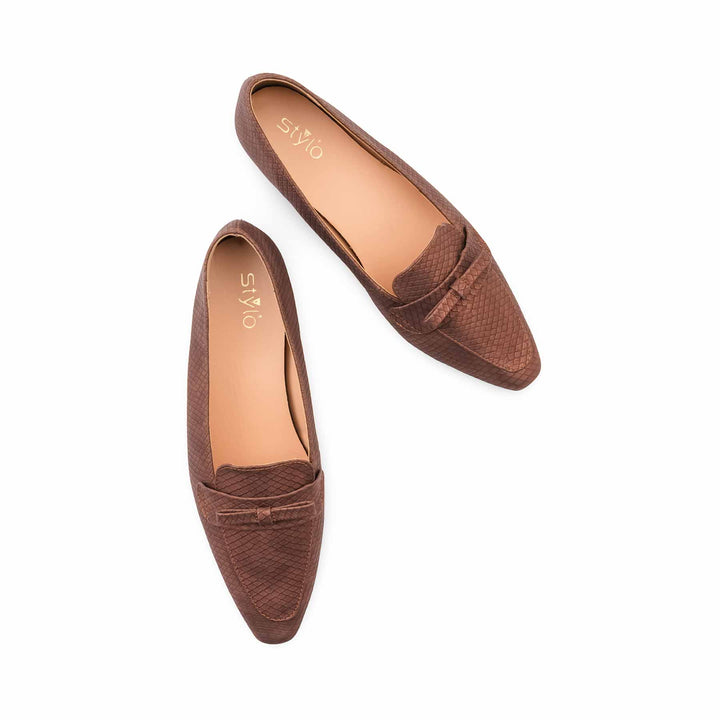 Brown Court Shoes For Ladies WN7610