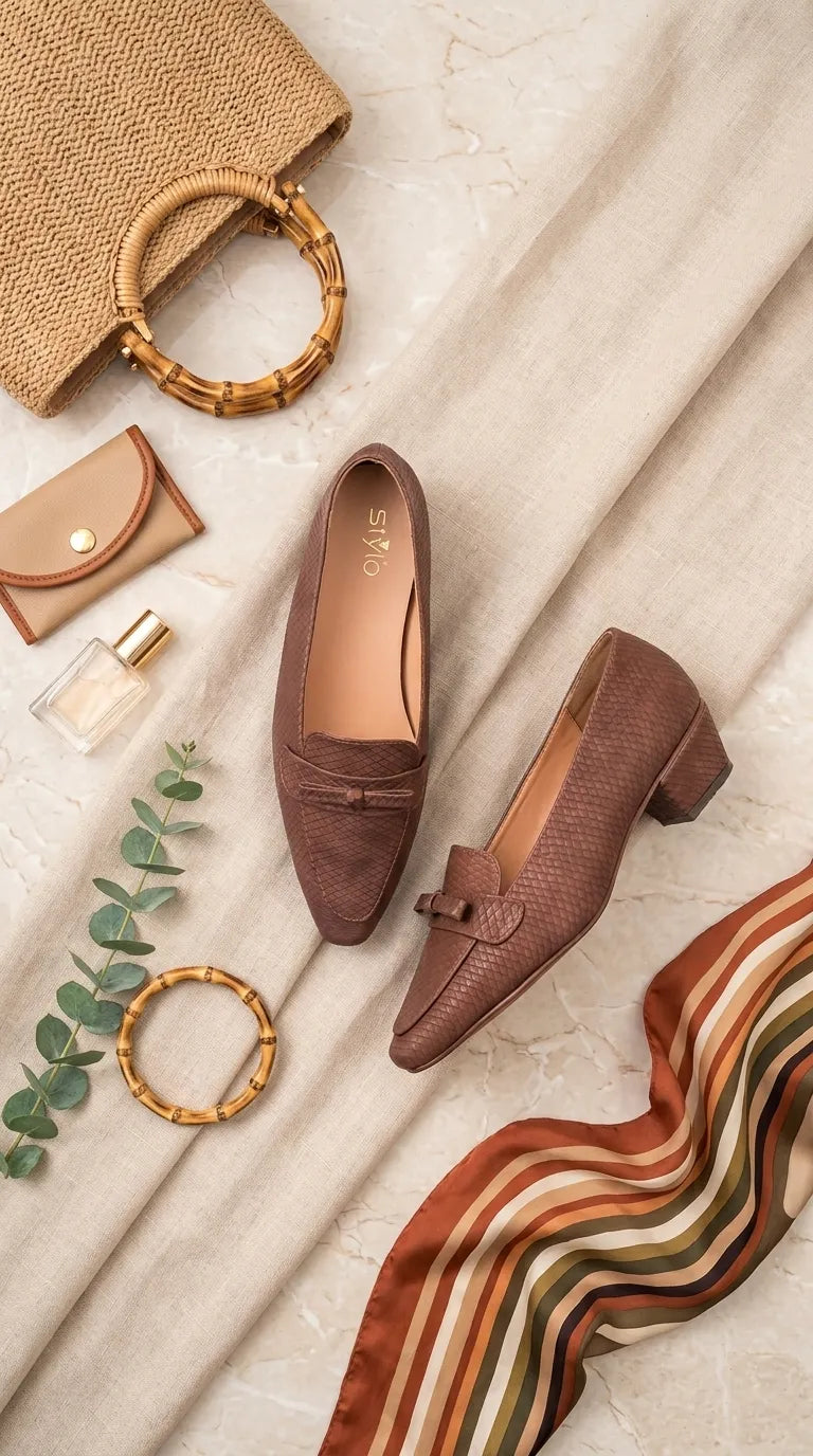 Brown Court Shoes For Ladies WN7610