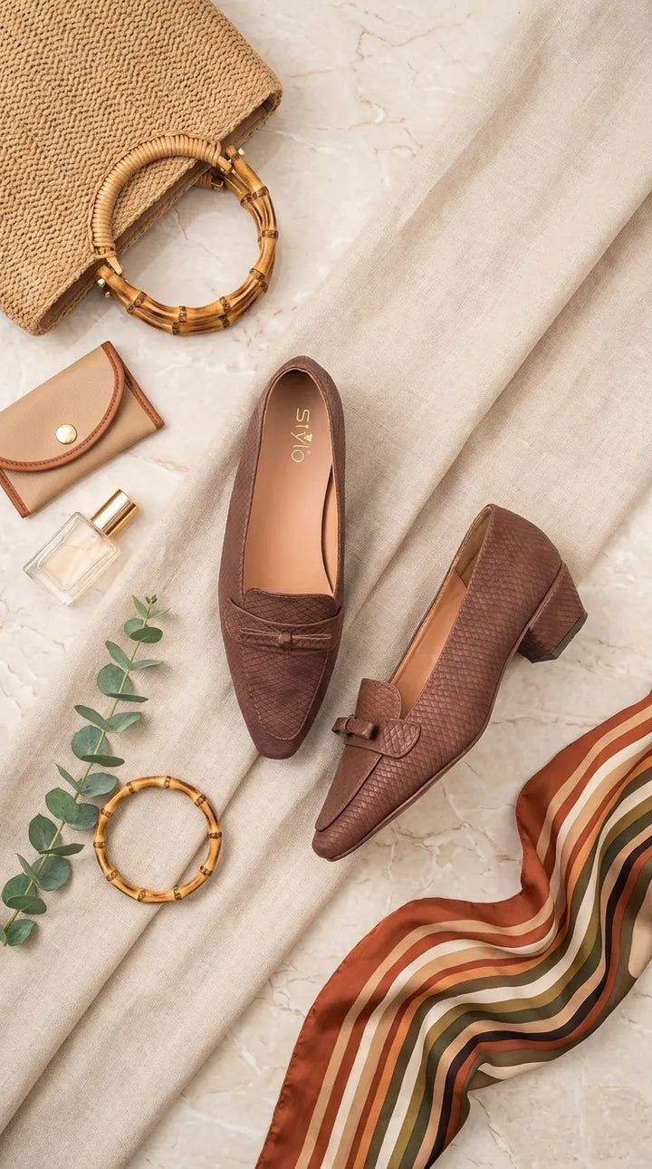 Brown Court Shoes For Ladies WN7610