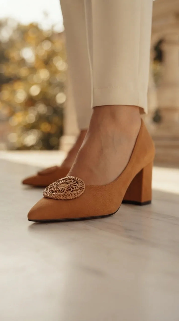 Mustard Court Shoes For Ladies WN7613