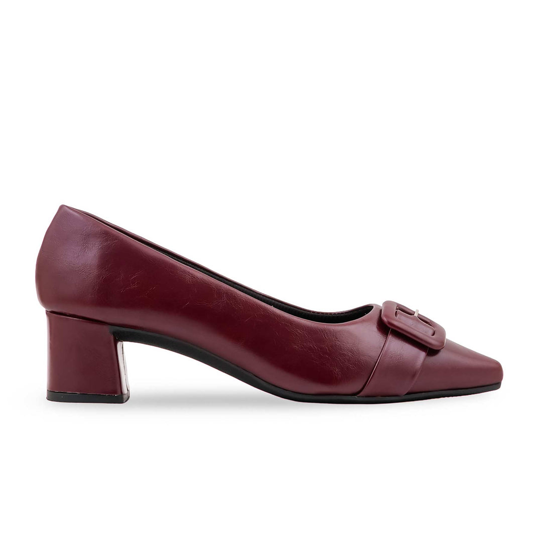 Maroon Court Shoes For Ladies WN7614