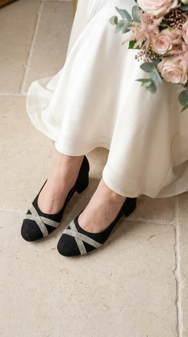 Black Court Shoes For Women WN7623