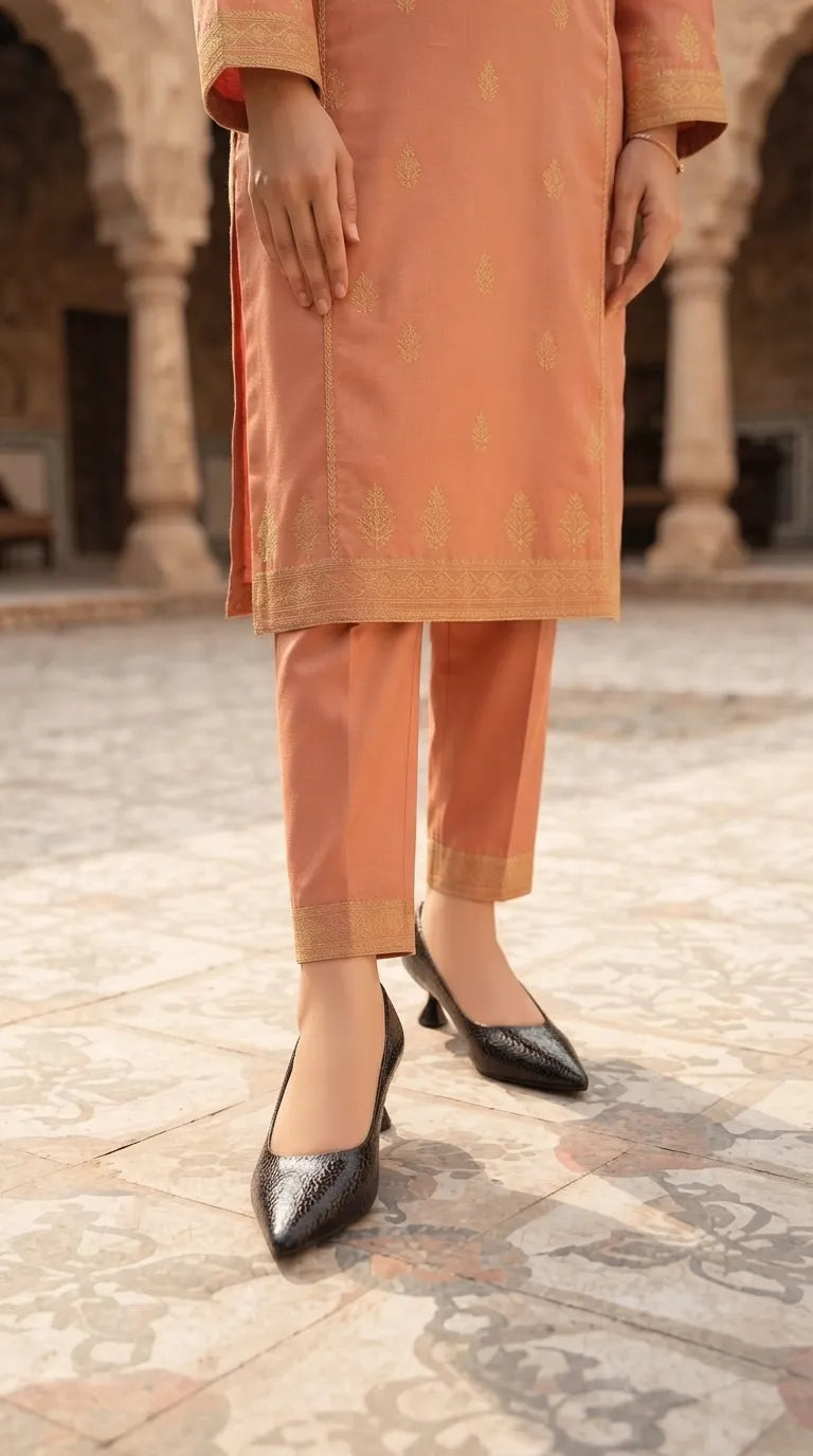 Black Court Shoes For Ladies WN7628