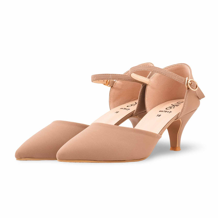 Beige Court Shoes For Ladies WN7647