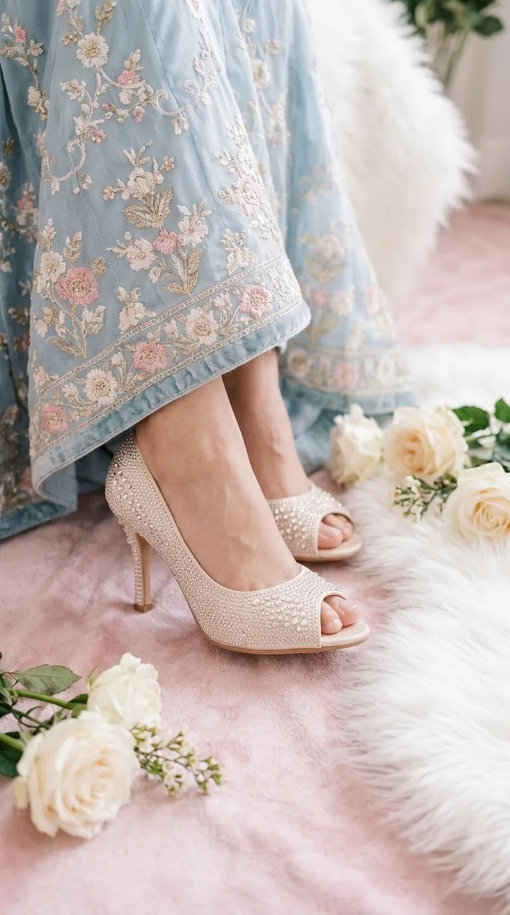 Beige Court Shoes For Women WN7712