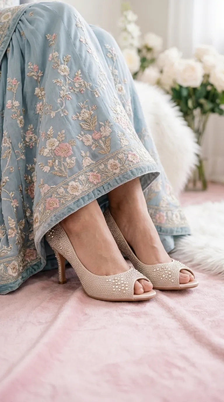 Beige Court Shoes For Women WN7712