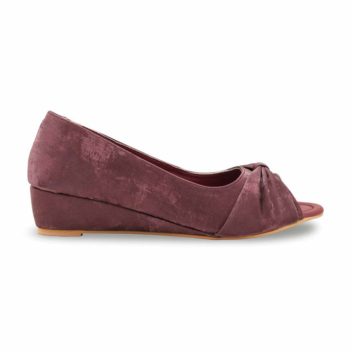Maroon Winter Peep Toes For Ladies WN8091