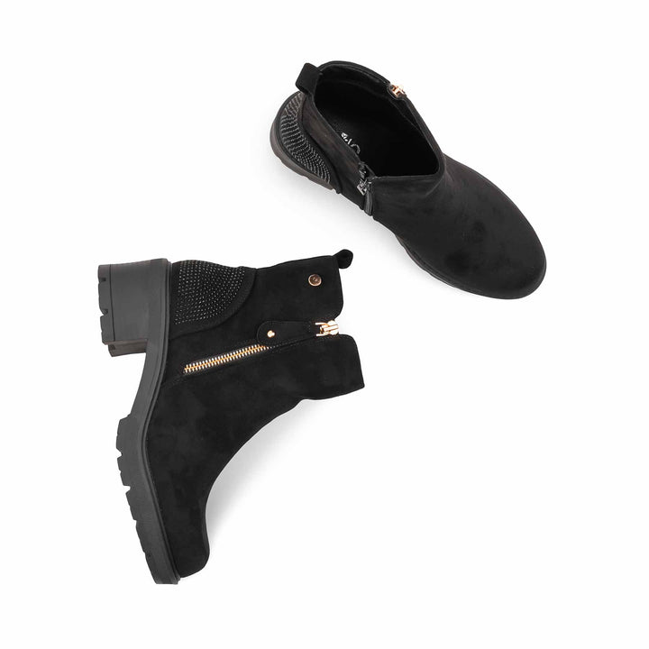Black Long Shoes For Women WN9022