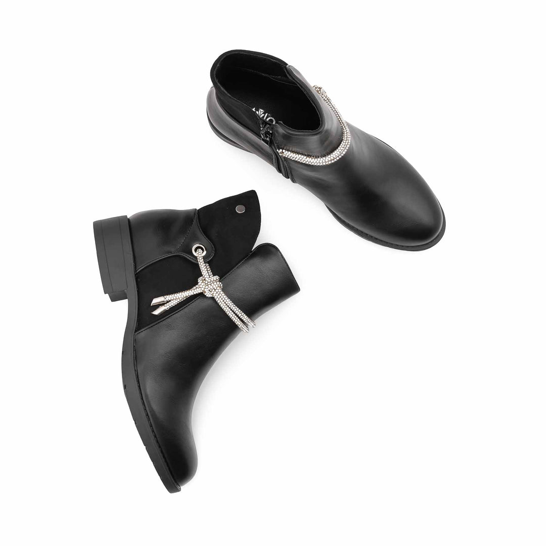 Black Long Shoes For Women WN9023