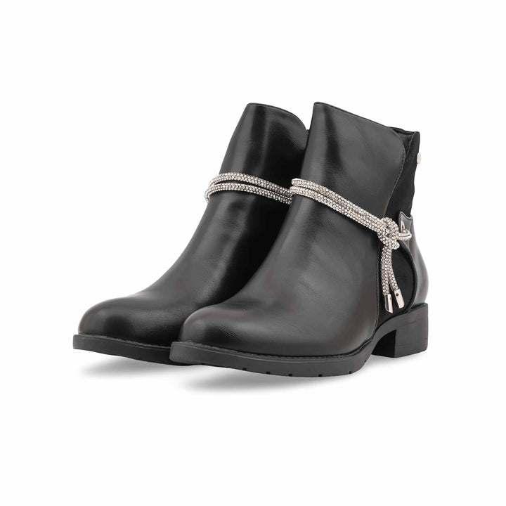 Black Long Shoes For Women WN9023