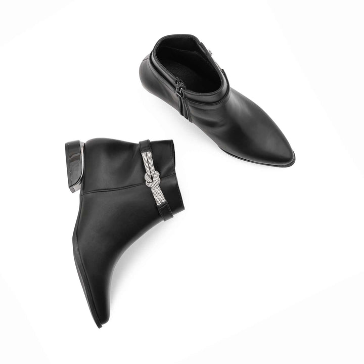 Black Long Shoes For Ladies WN9024