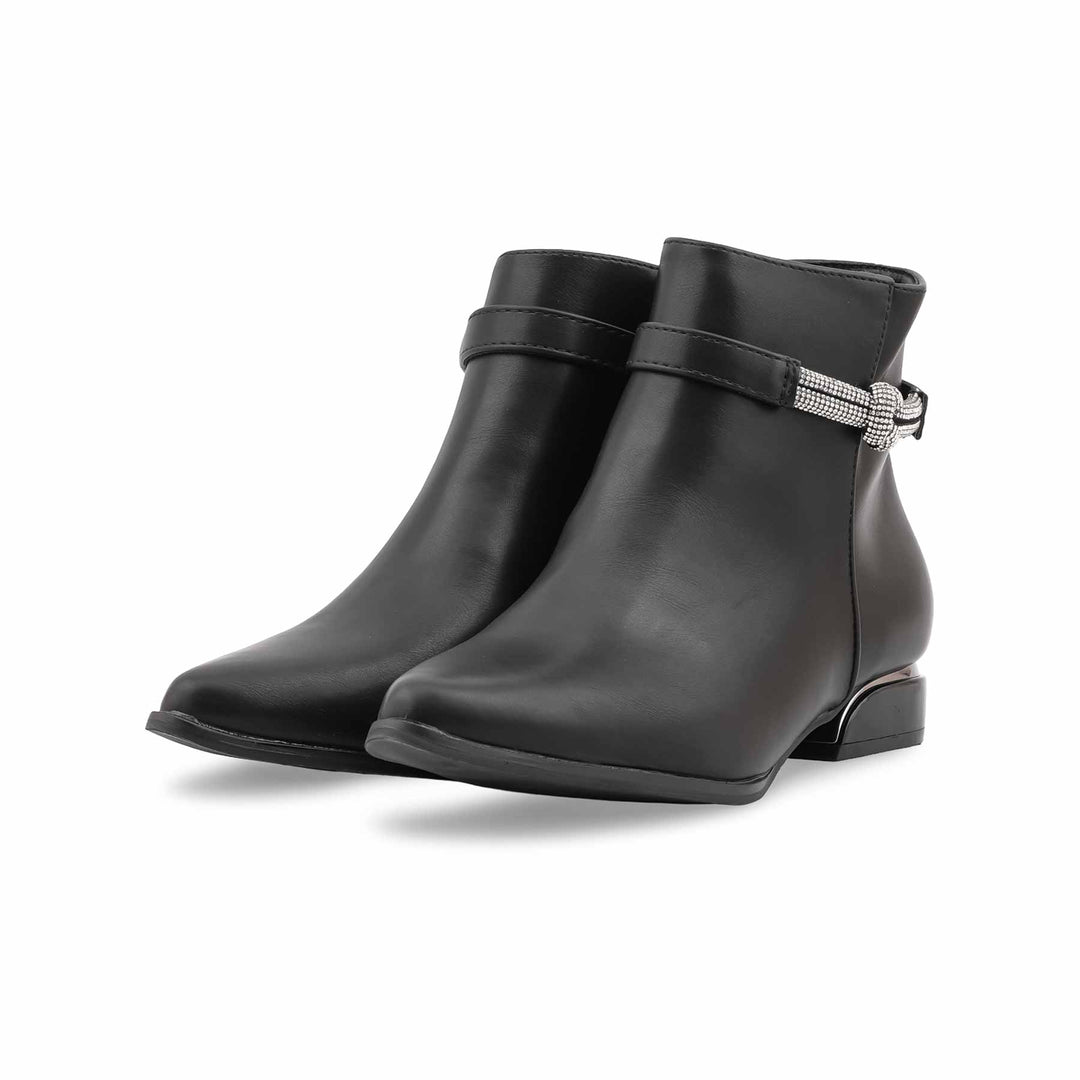 Black Long Shoes For Ladies WN9024