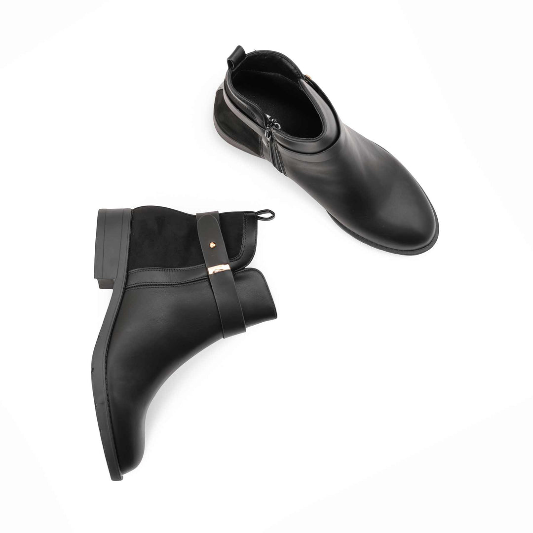 Black Long Shoes For Ladies WN9025
