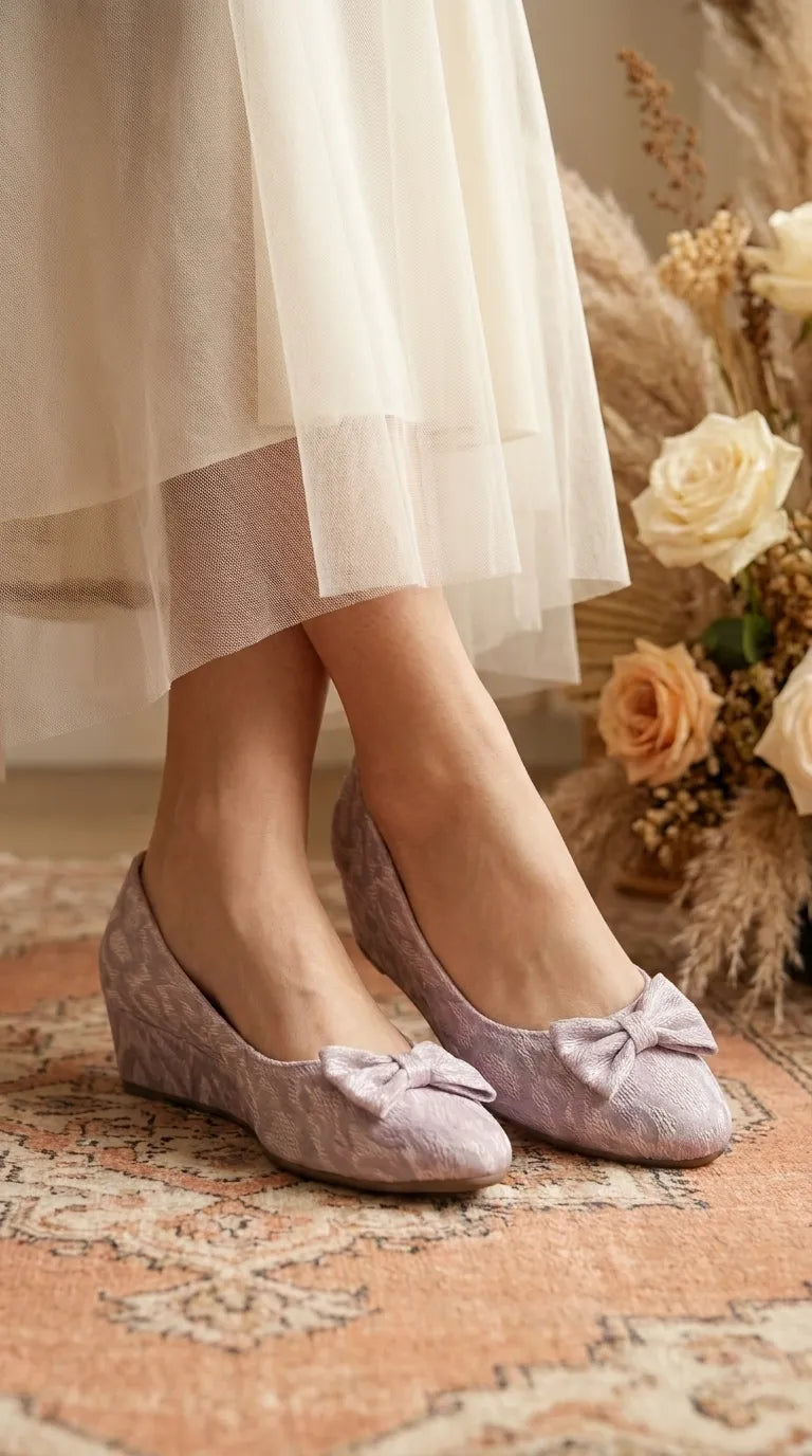 Purple Casual Pumps For Ladies WS0015