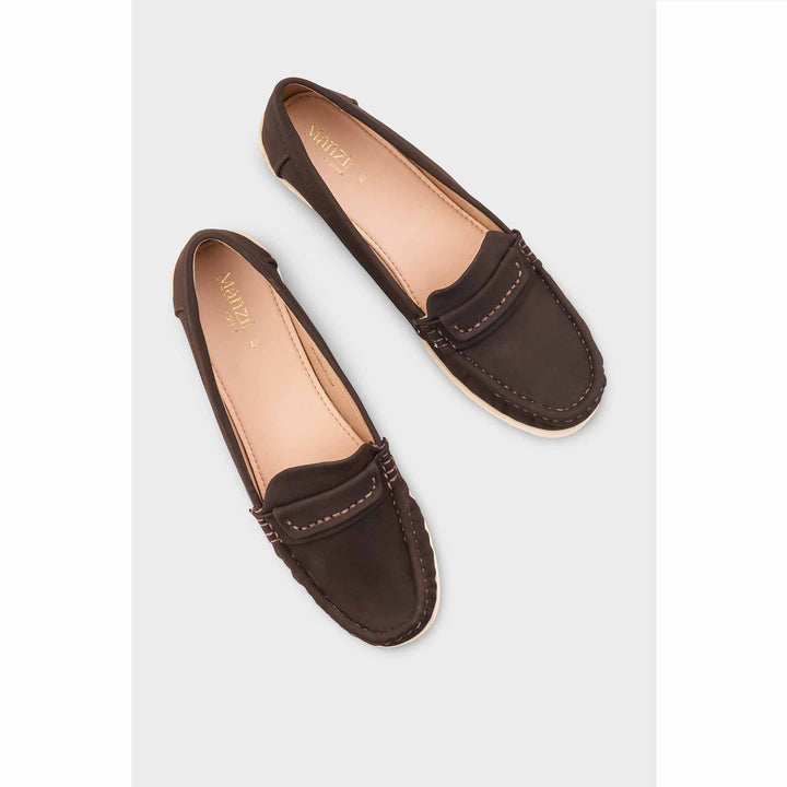 Coffee Women Casual Moccasin -WS002541