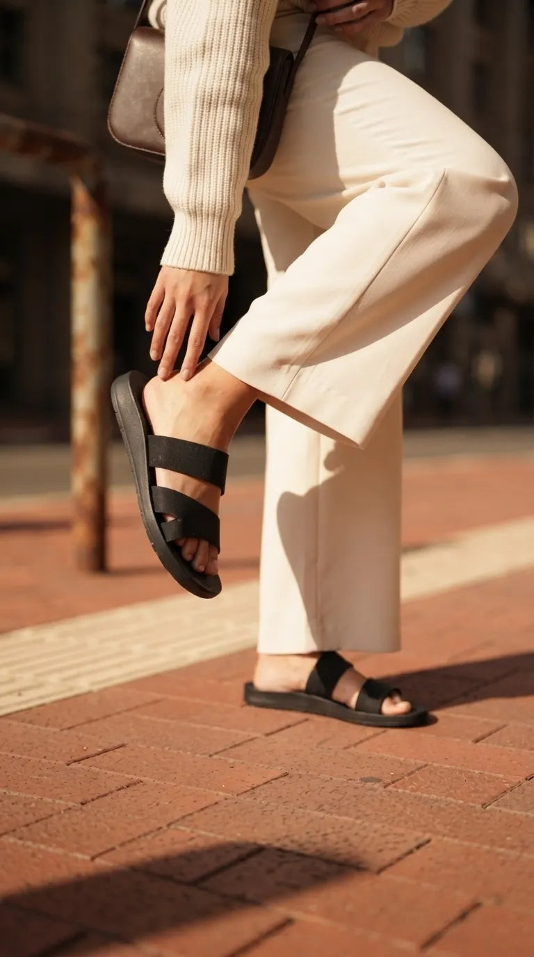 Black Casual Slipper For Ladies WS0056