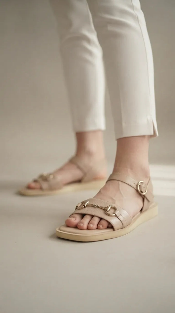 Beige Casual Slipper For Ladies WS0061