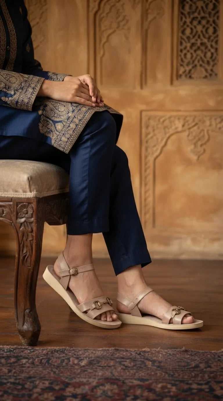 Beige Casual Sandal For Ladies WS0061