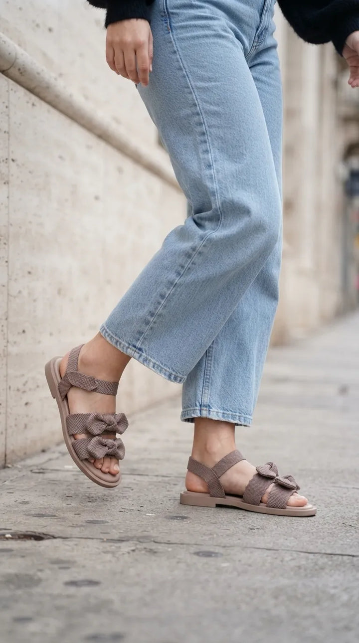 Golden Casual Sandal For Ladies WS0111