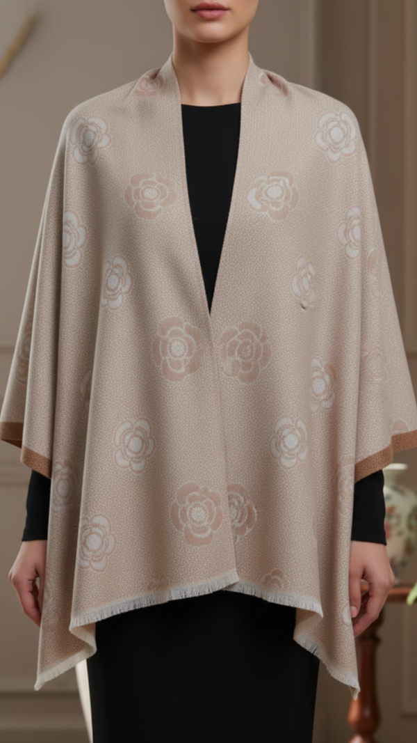 Beige Winter Capeshawl PW5901