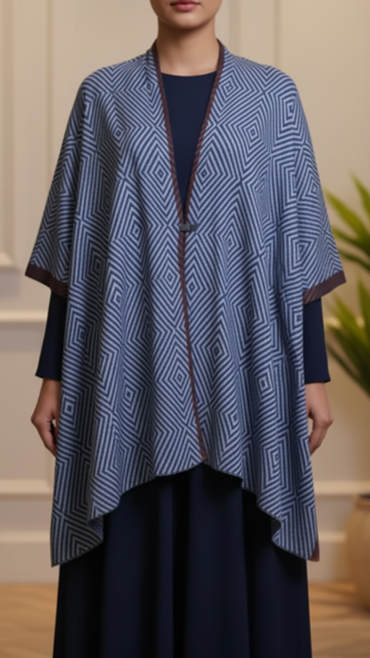 Navy Winter Capeshawl PW5677