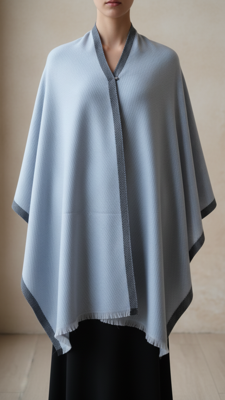 Dk Grey Winter Cape Shawl PW5909