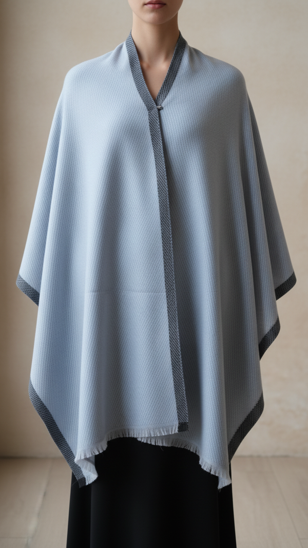 Dk Grey Winter Cape Shawl PW5909