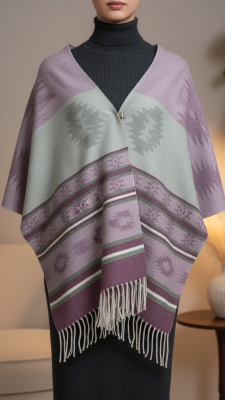 Maroon Winter Capeshawl PW5635