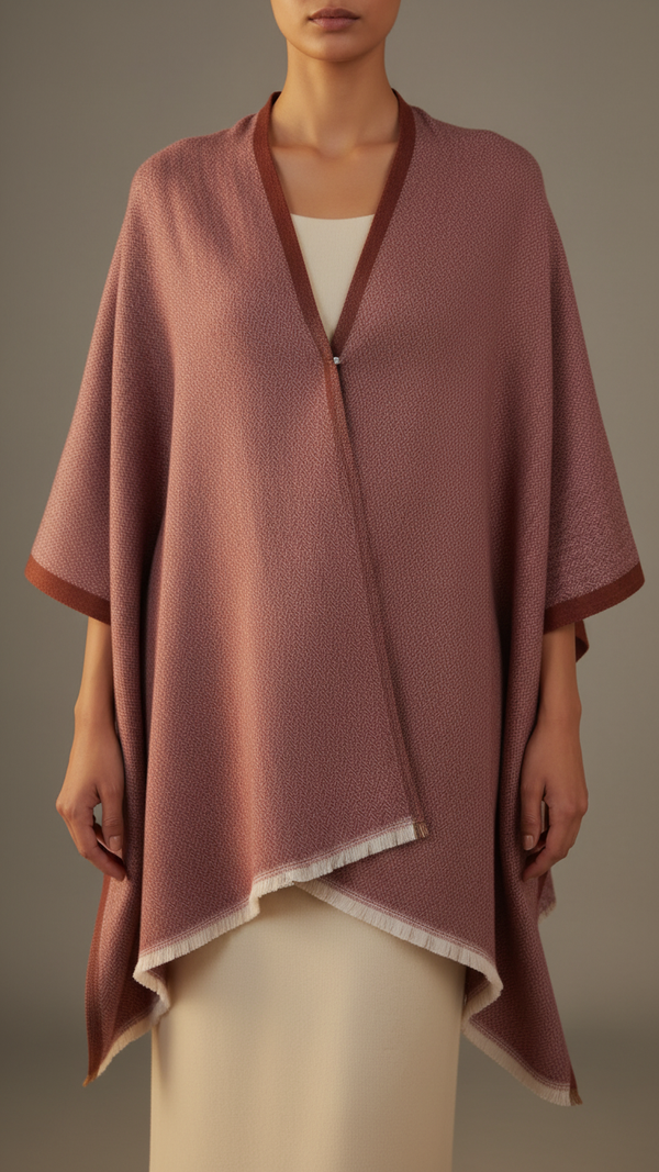 Maroon Winter Capeshawl PW5645