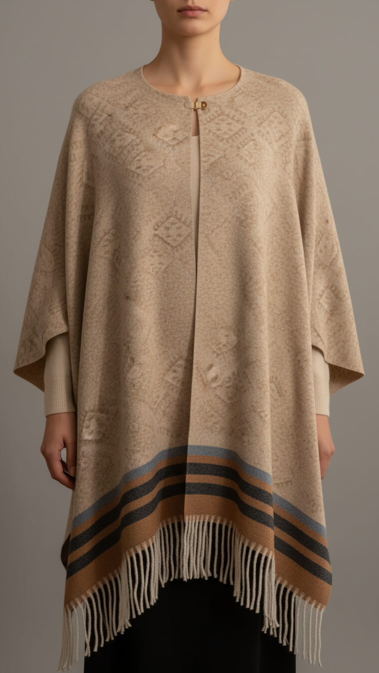 Beige Winter Capeshawl PW5629