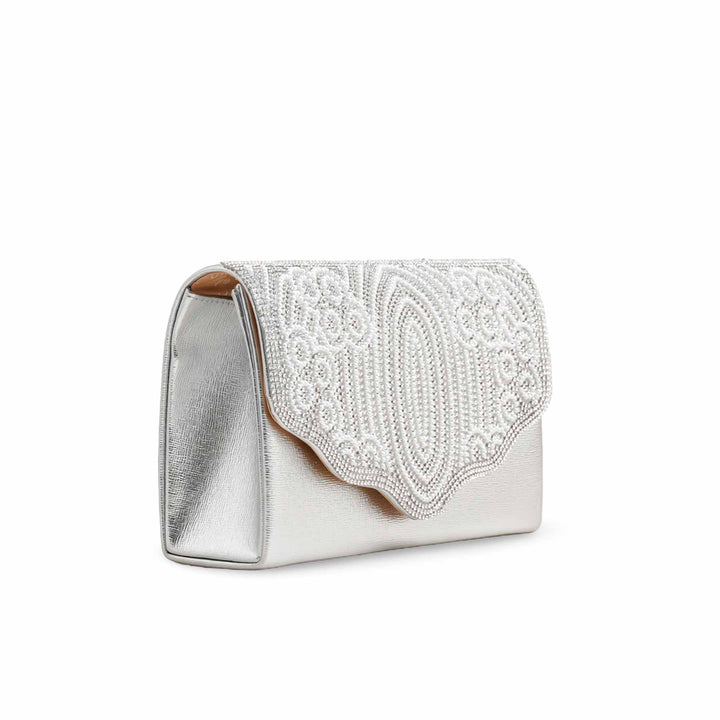 Silver Fancy Clutch P24246