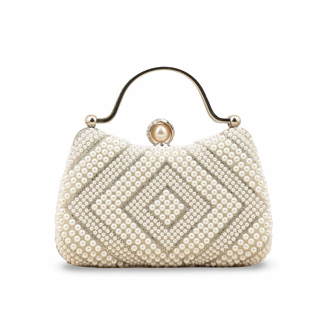 White Bridal Clutch P24293