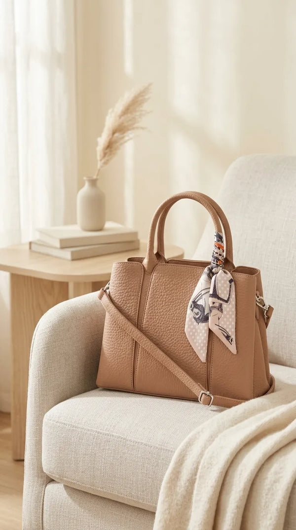 Khaki Formal Hand Bag For Women P36653