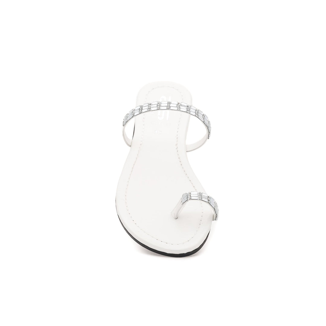 White Casual Chappal CL1267