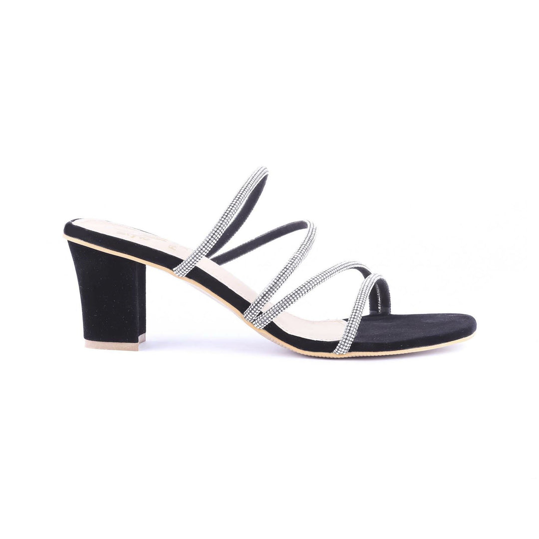 Black Color Fancy Slippers FN7395